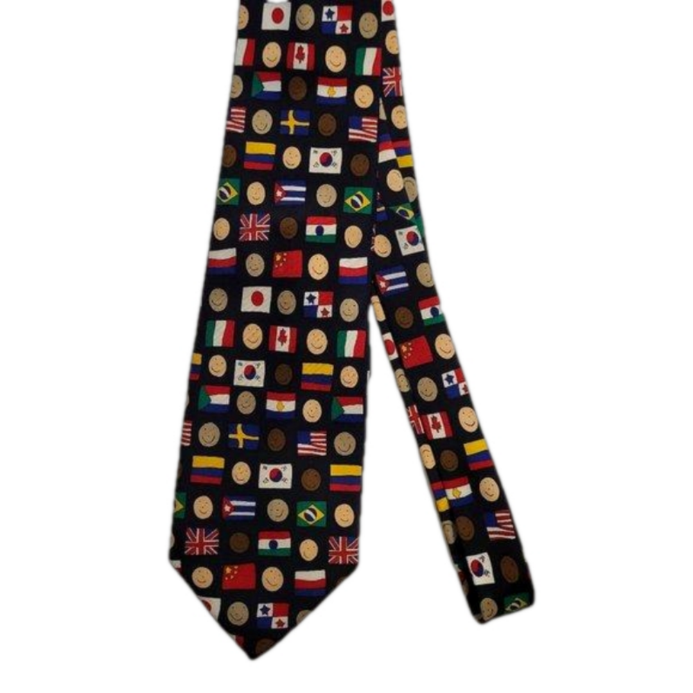 Save the Children Flags of the World Men's Tie, Novelty Tie
